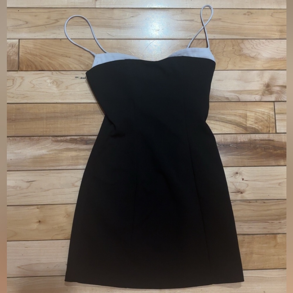 ASOS Black Mini Dress with White Trim